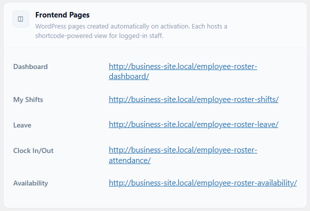 Frontend Pages